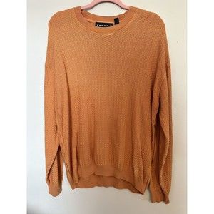 Vintage Tundra Canada Mercerized Cotton/Viscoe Orange Pullover Sweater XL